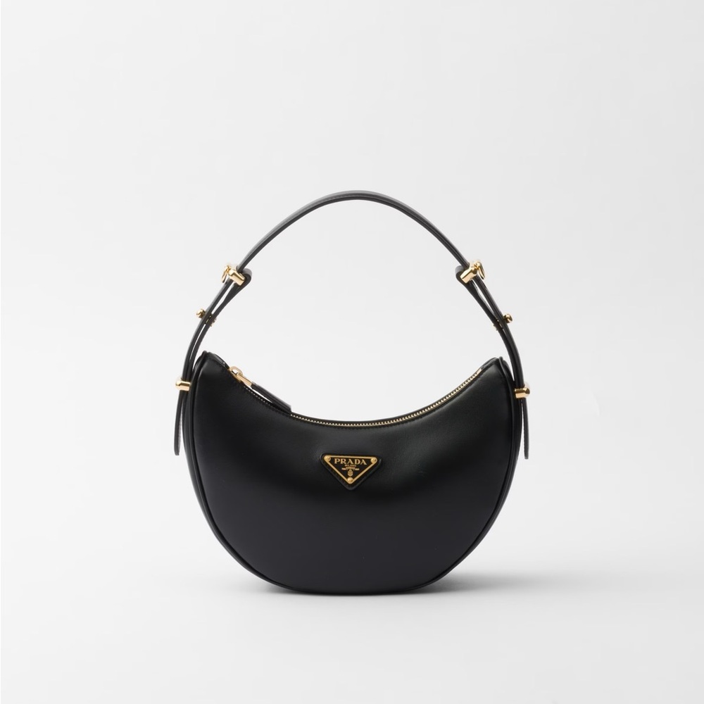 Prada Black Leather Arque Bag
